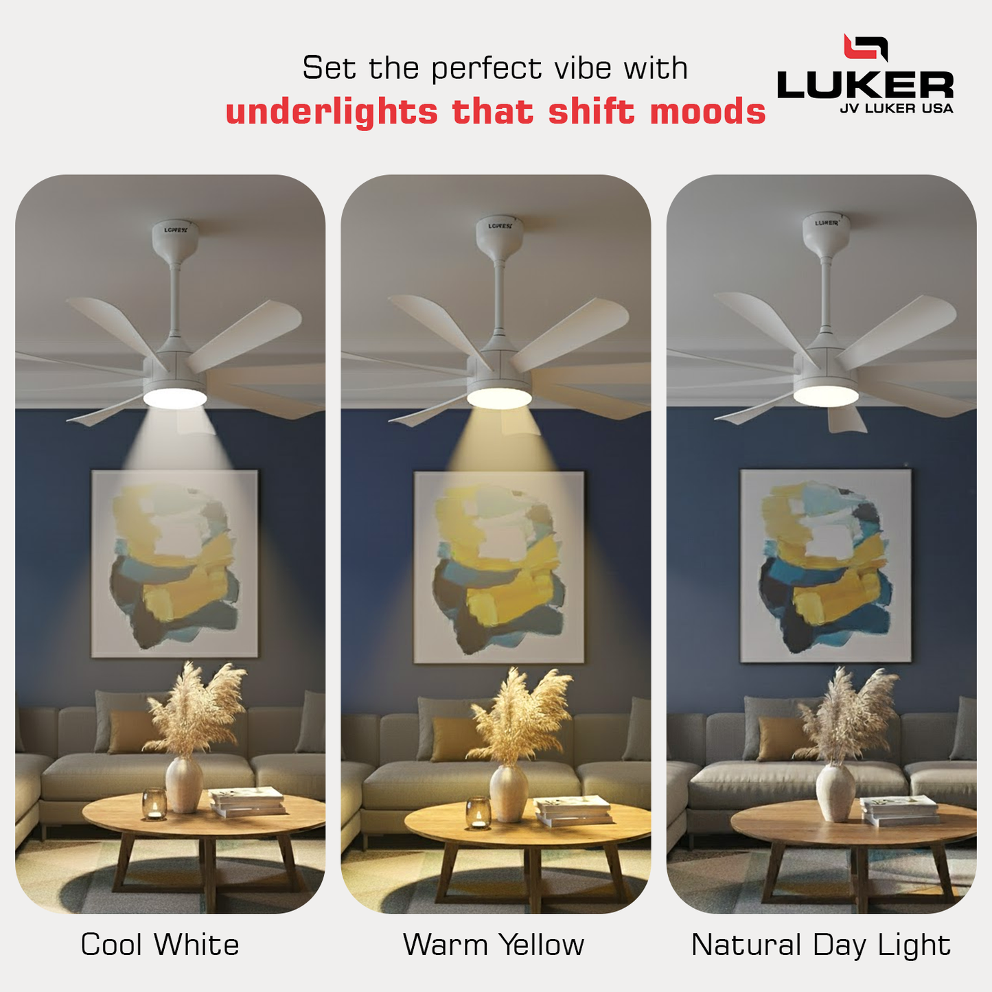 Onassis BLDC Ceiling Fan with 3 Mode Underlight | RF Remote | 2 Year Warranty | 1530 mm | 8 Aerodynamic ABS Blades | White Finish