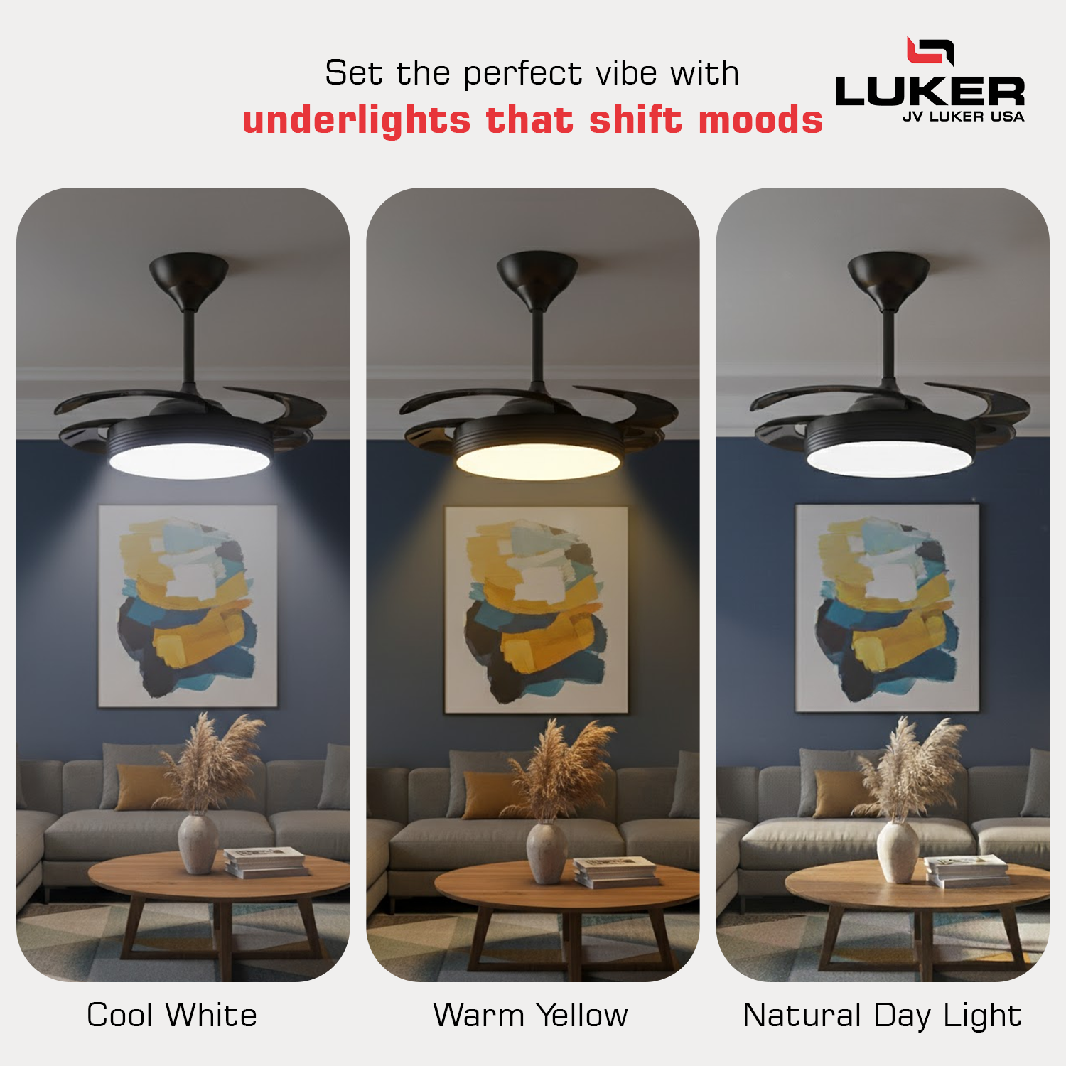 Diana BLDC Ceiling Fan with 3 Mode Underlight | RF Remote | 2 Year Warranty | 1050 mm