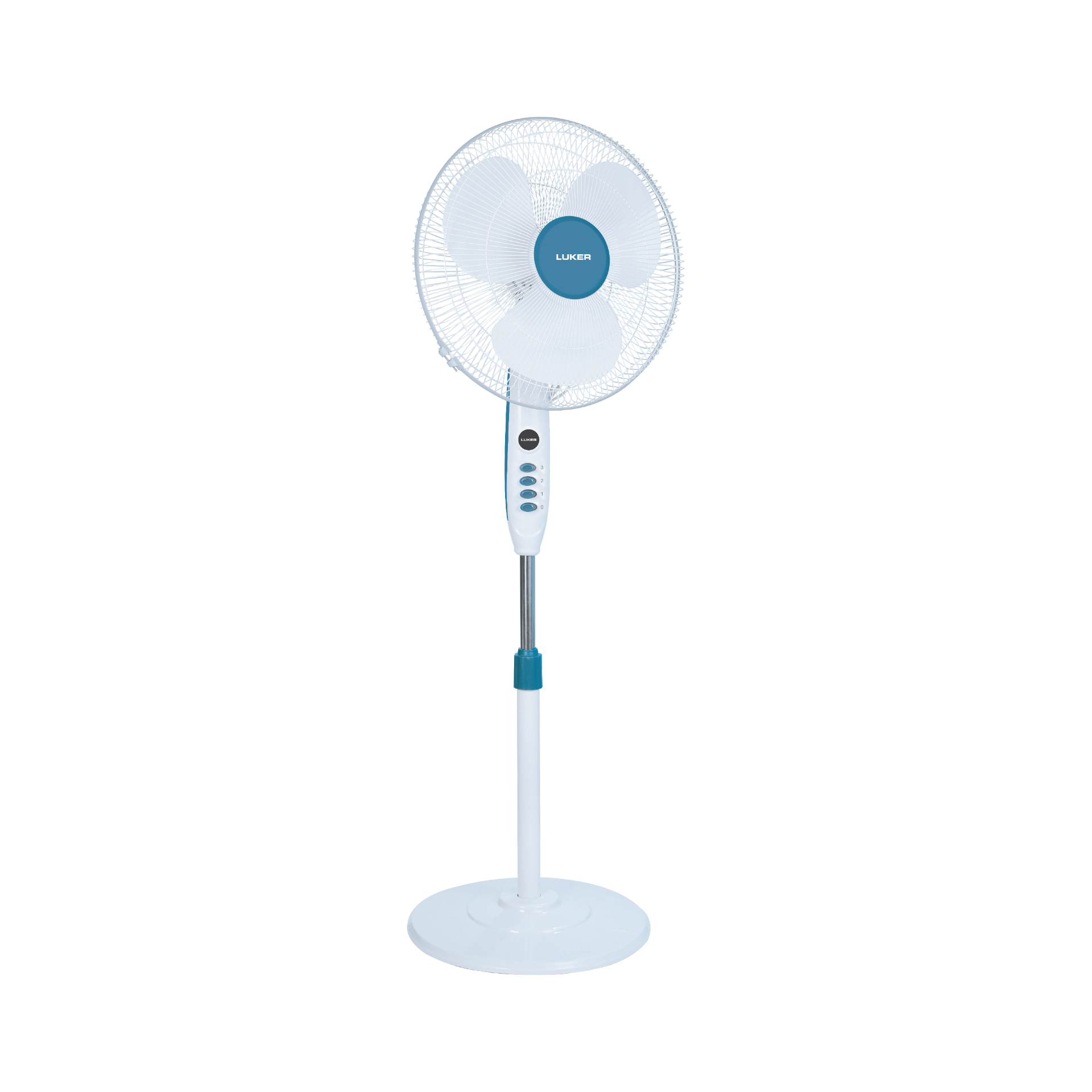 Favio L1 Pedestal Fan | 2-Year Warranty | 400mm | White Blue Finish