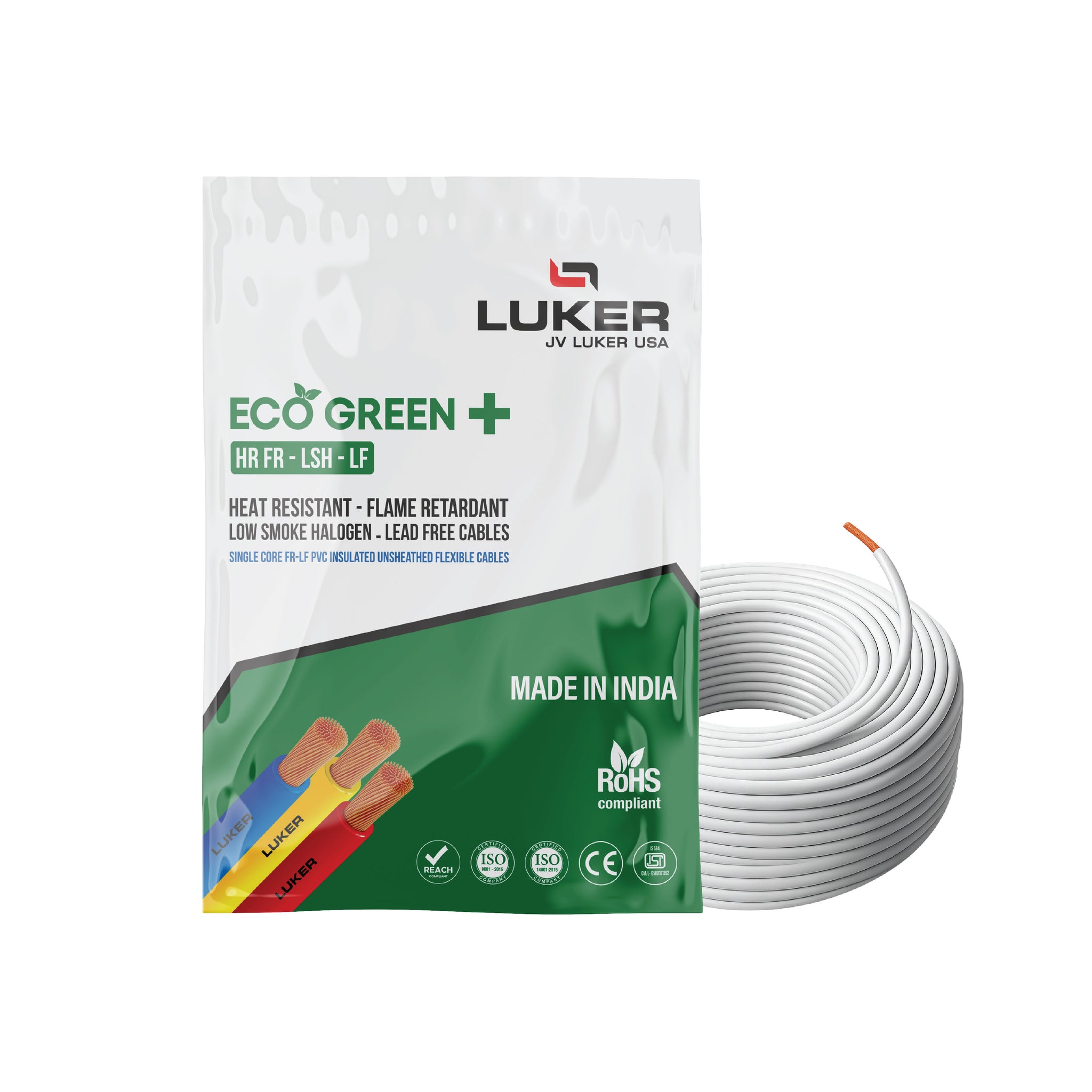 Eco Green + HR-FR-LSH-LF | 1.50 SQMM | Class 5 (180Mtr)