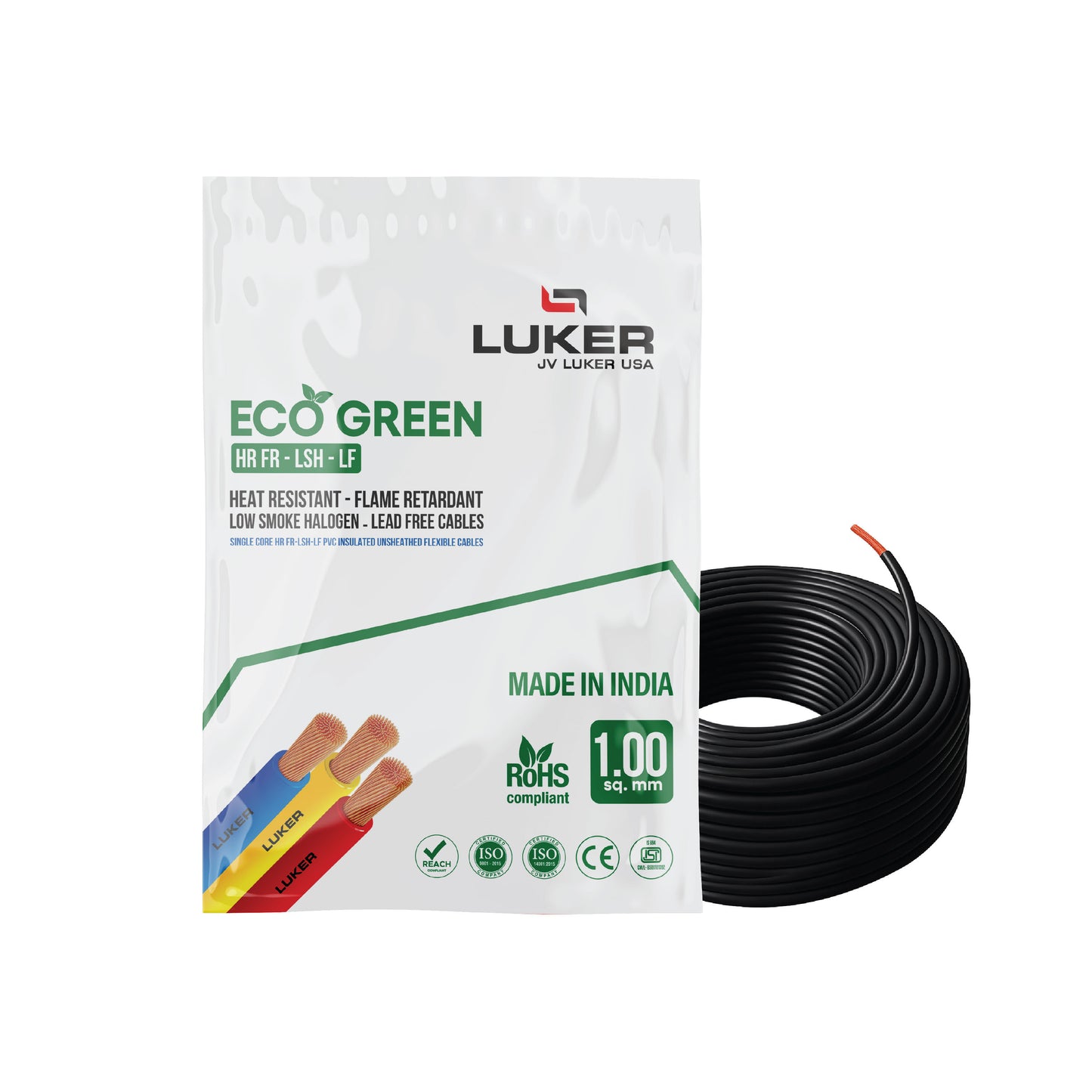 Eco Green HR-FR-LSH-LF  | 1.50 SQMM | Class 2 (180Mtr)
