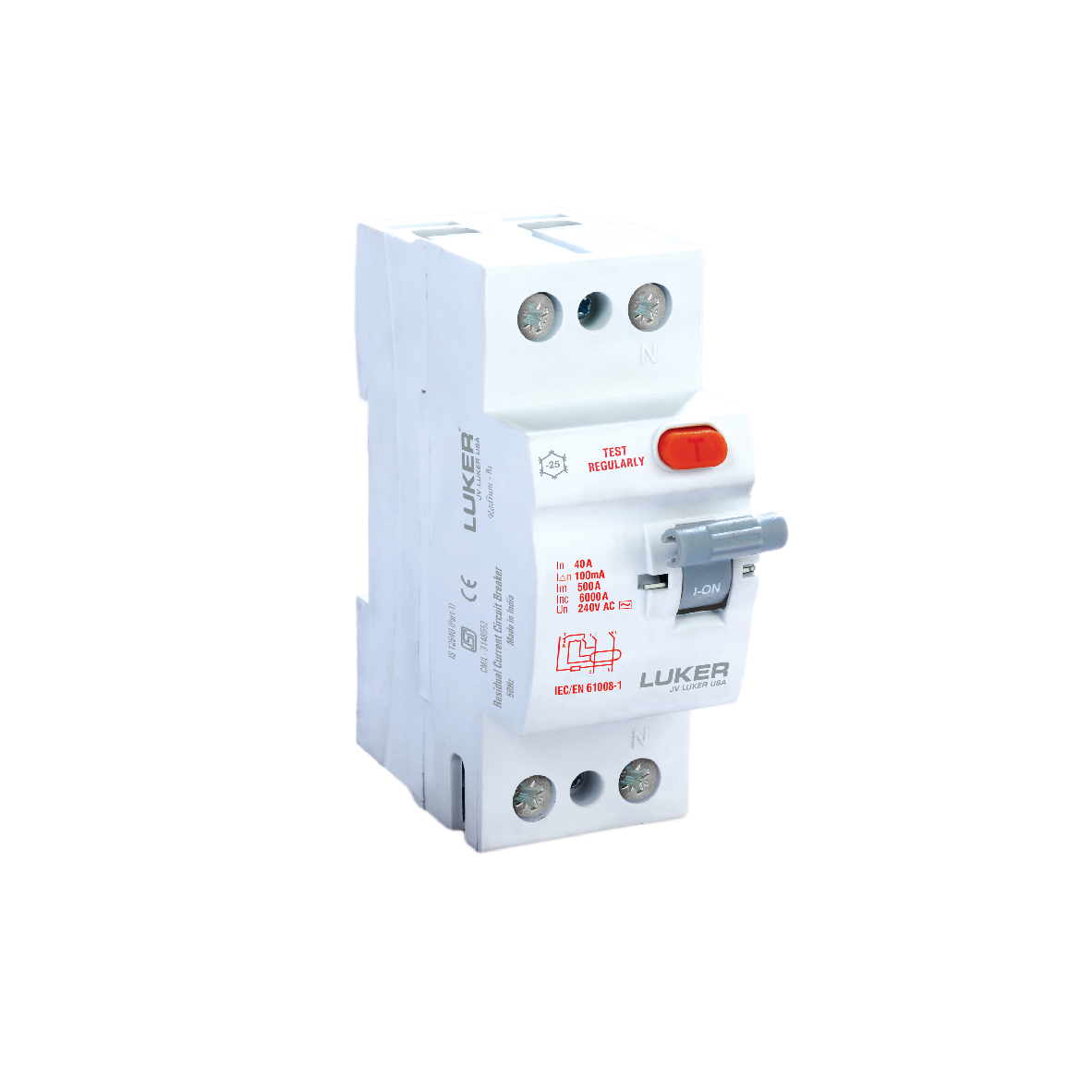 100 Rating DP RCCB 'AC' Type