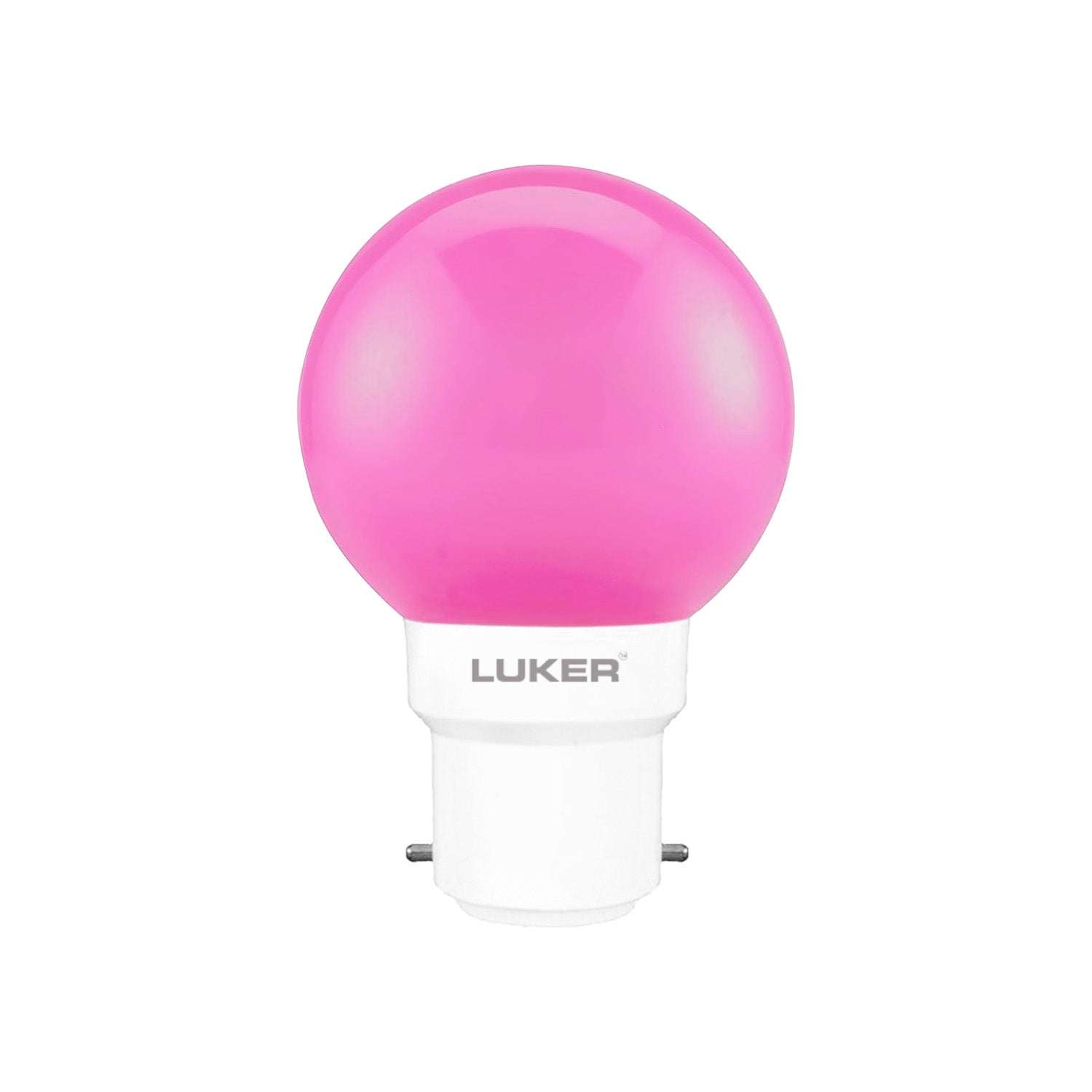 Foco High Glow 0.5W LED Color Bulb | Pink | B22 Base
