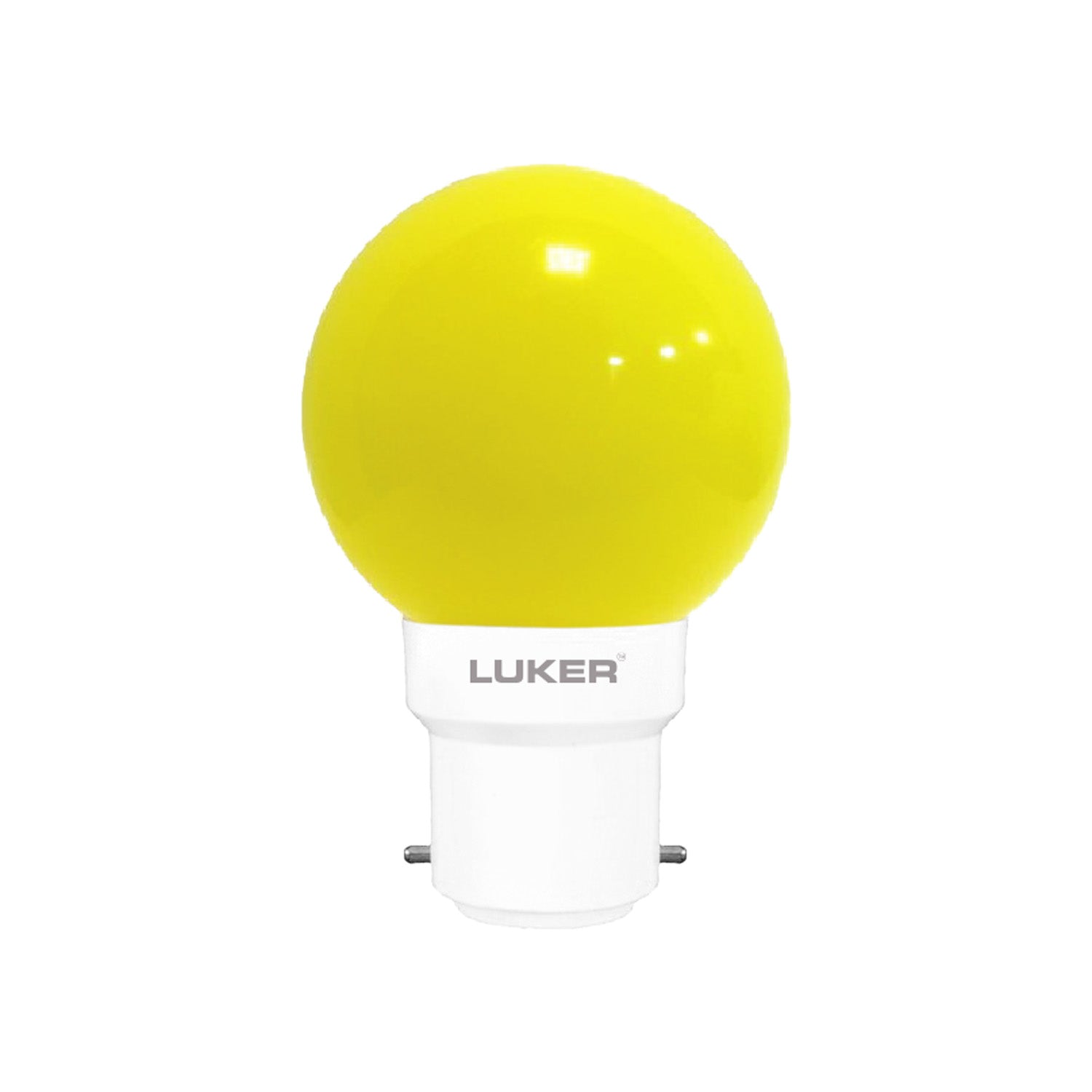 Foco High Glow 0.5W LED Color Bulb | Yellow | B22 Base