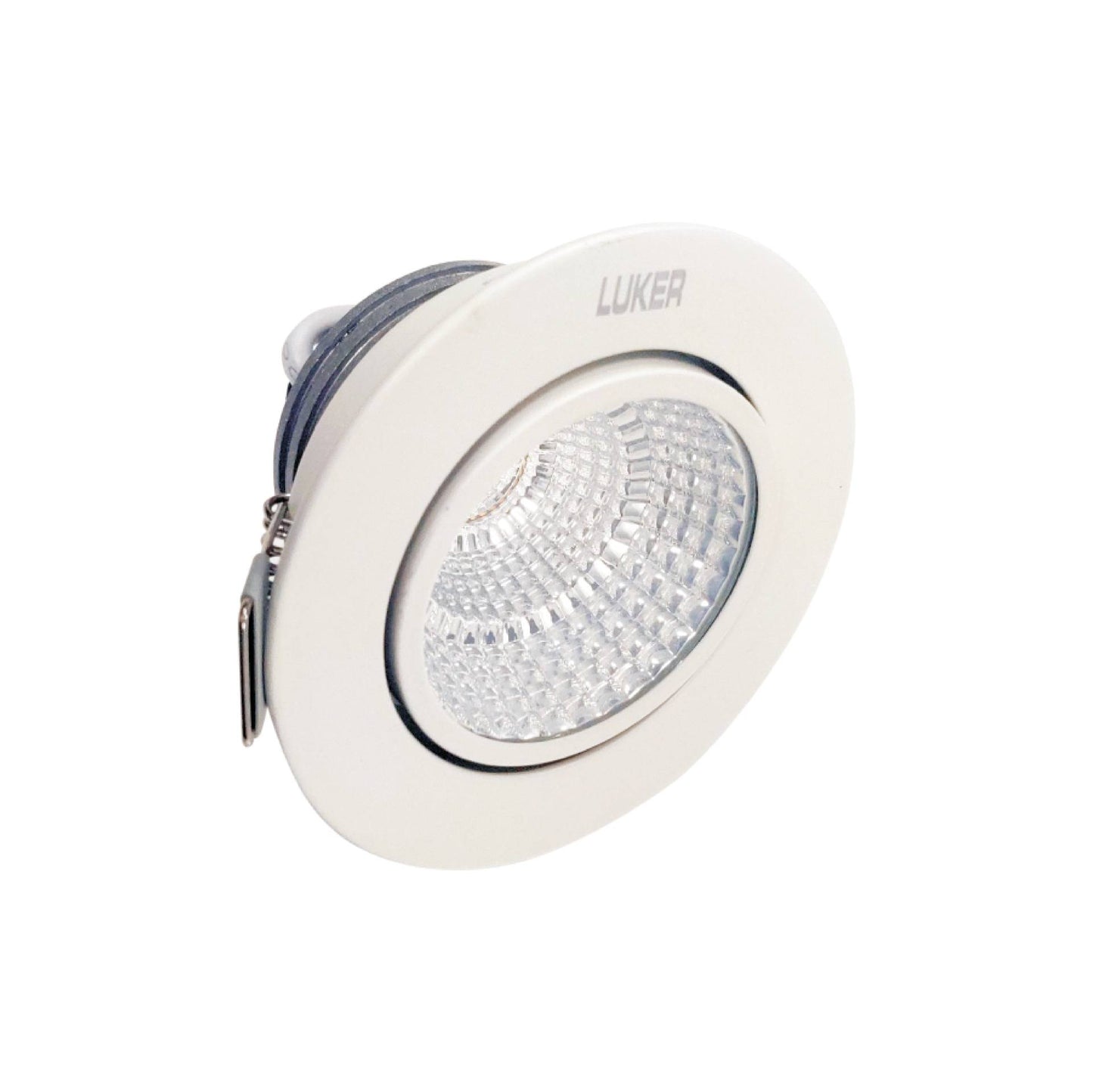 Corvus 4W Round Concealed LED Spot Light | 24° Beam Angle | Warm White Colour | White Finish Aluminium Body | Indoor Spot Lighting