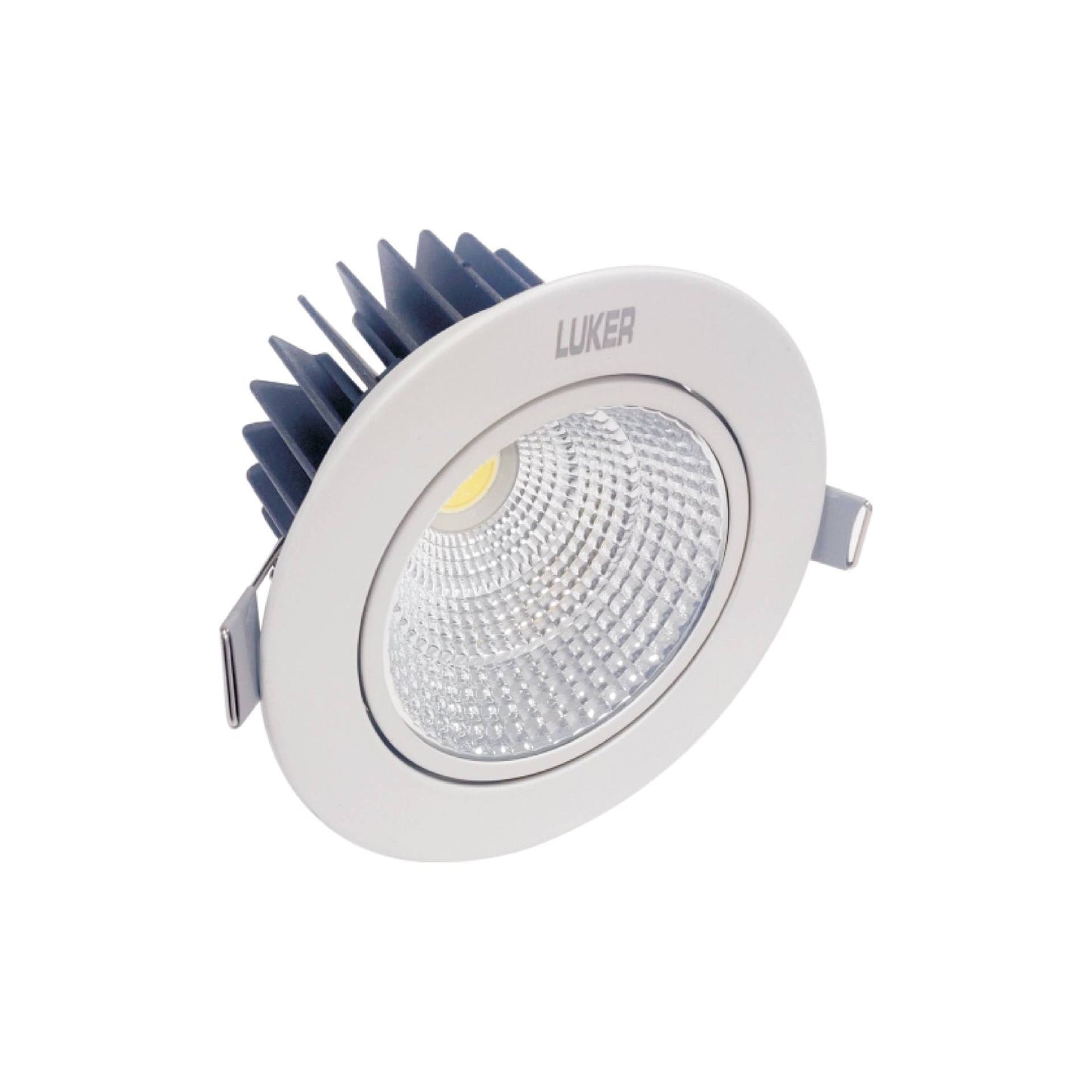 Corvus 18W Round Concealed LED Spot Light | 60° Beam Angle | Neutral White Colour | White Finish Aluminium Body | Indoor Spot Lighting
