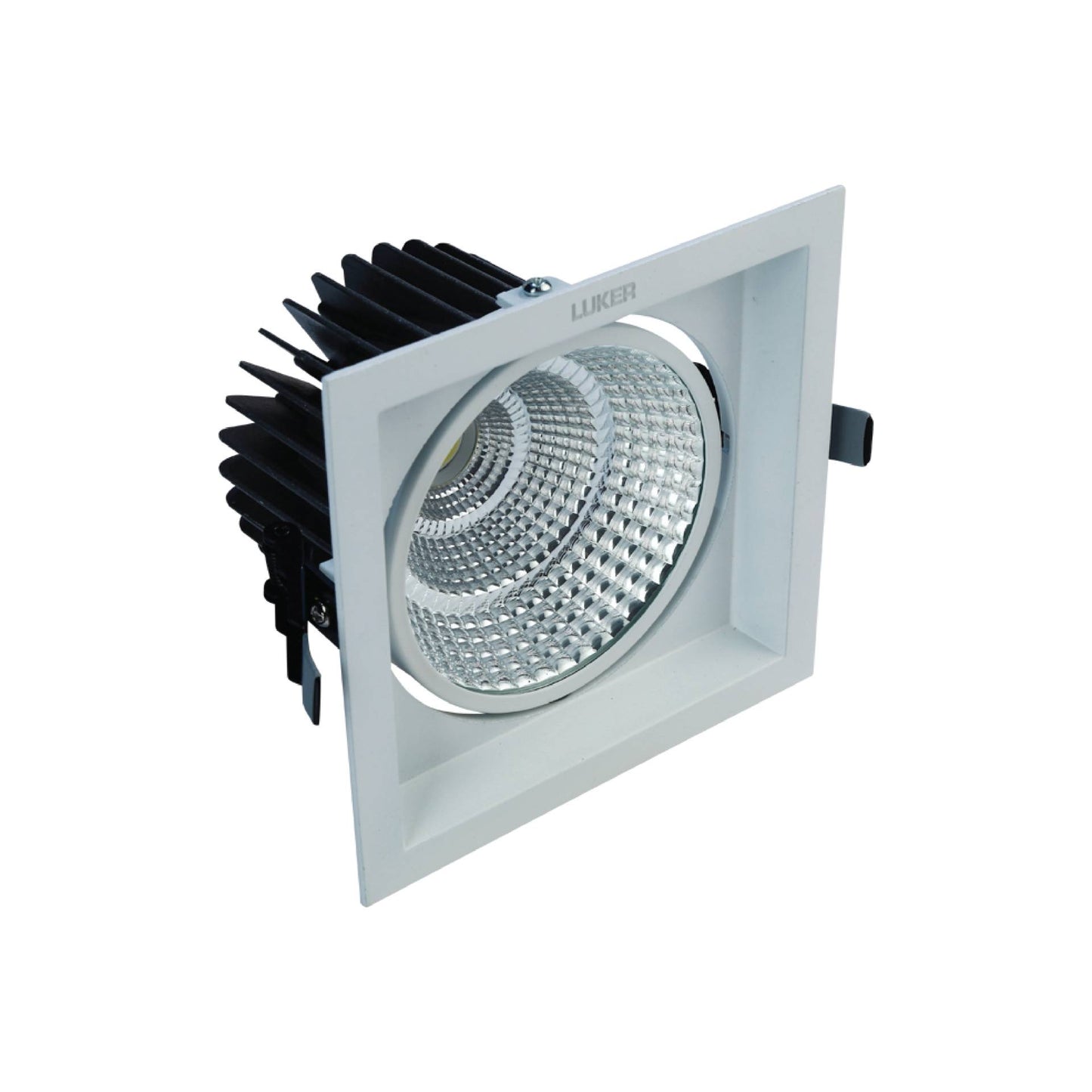 Corvus 18W Square Concealed LED Spot Light | 60° Beam Angle | Warm White Colour | White Finish Aluminium Body | Indoor Spot Lighting
