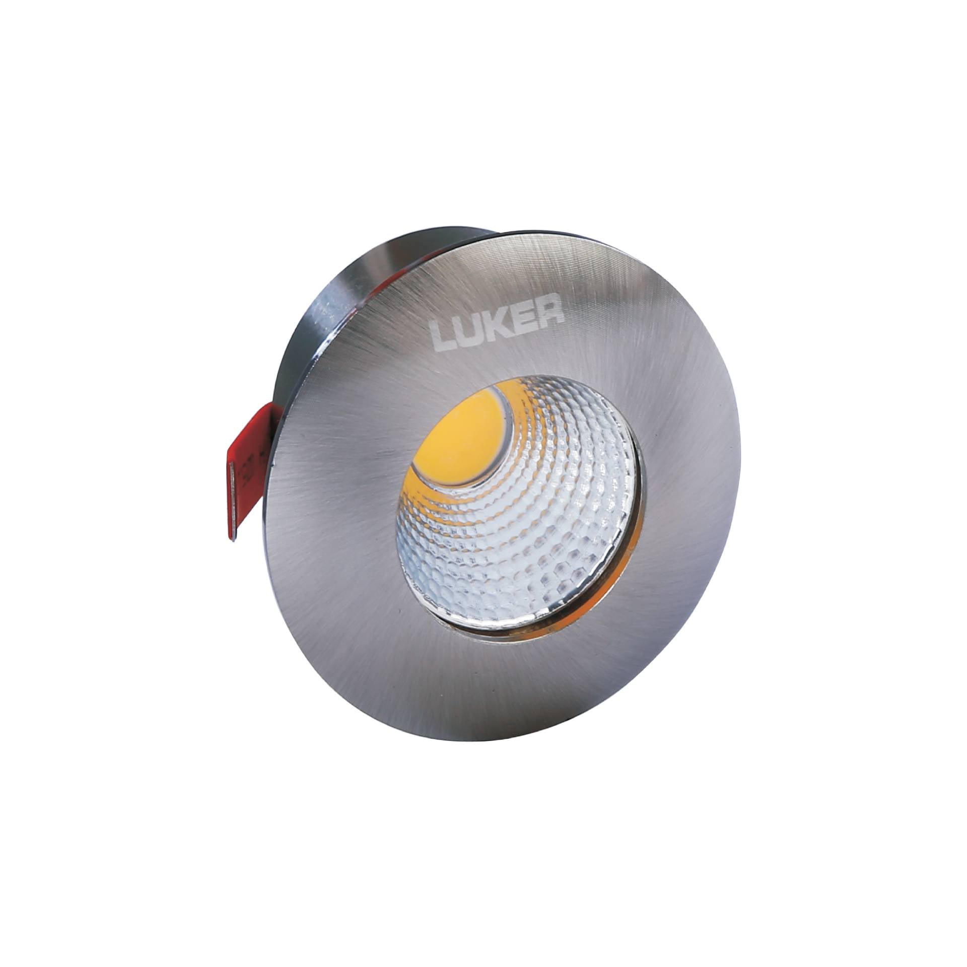 Corvus 3W Round Concealed LED Spot Light | 24° Beam Angle | White Colour | Satin Nickel Finish Aluminium Body | Indoor Spot Lighting