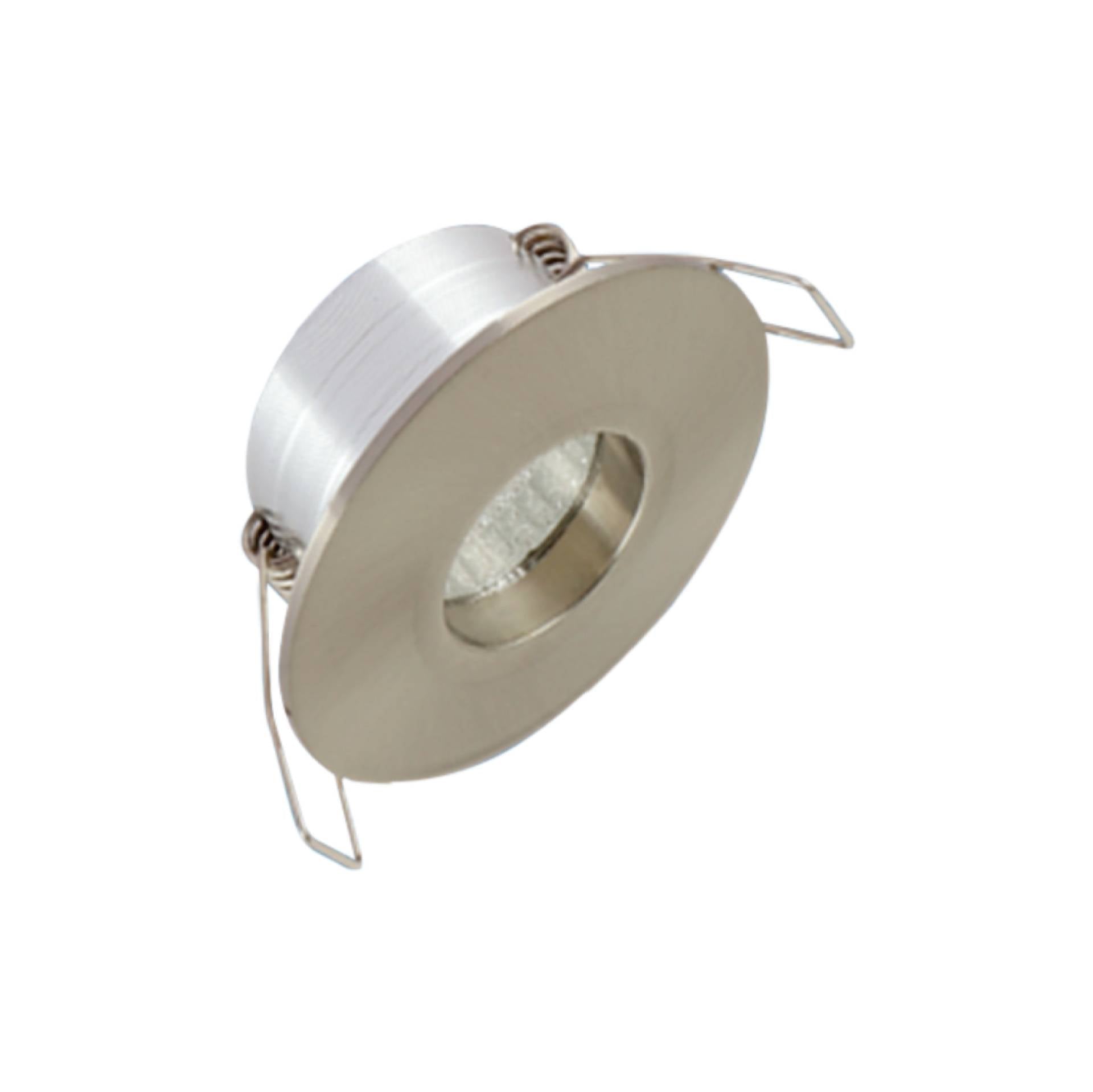 Corvus 3W Round Concealed LED Spot Light | 24° Beam Angle | Warm White Colour | Satin Nickel Finish Aluminium Body | Indoor Spot Lighting