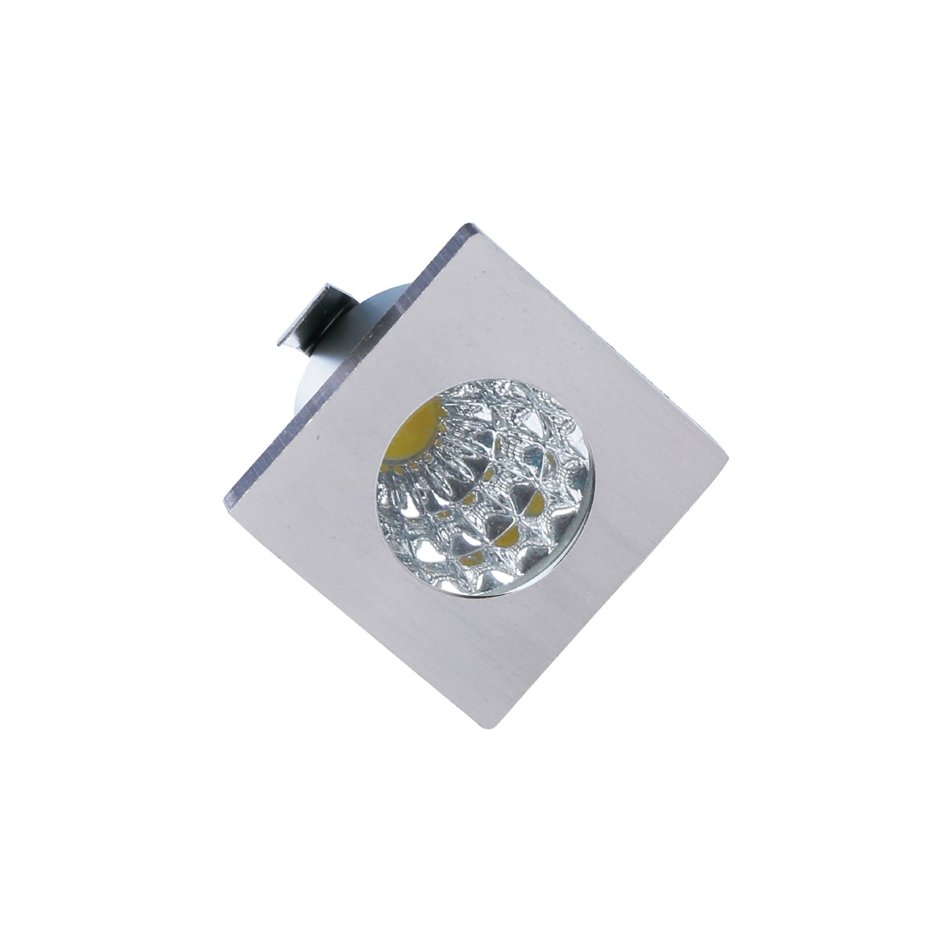 Corvus 1W Square Concealed LED Spot Light | 24° Beam Angle | Warm White Colour | Chrome Finish Aluminium Body | Indoor Spot Lighting