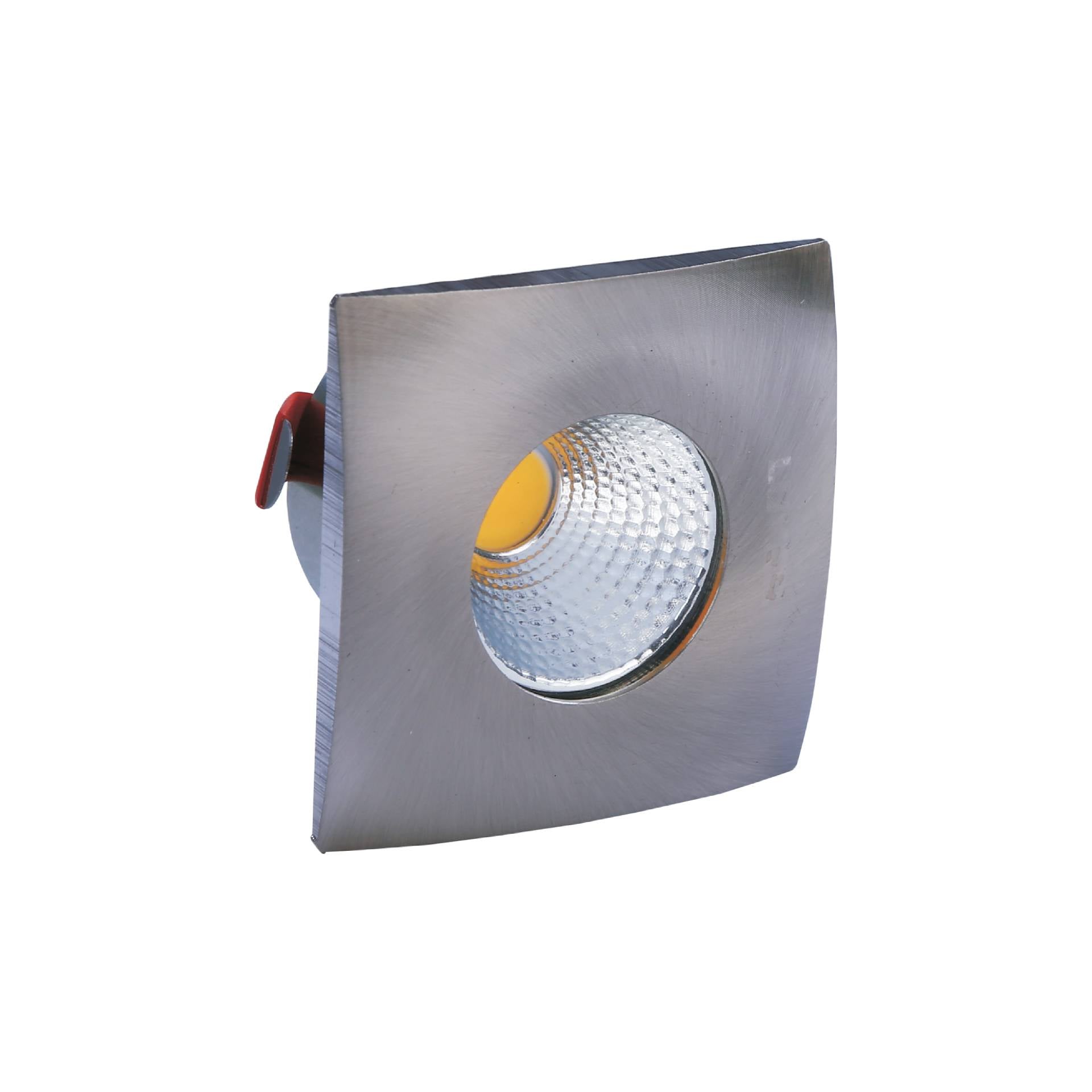 Corvus 3W Square Concealed LED Spot Light | 24° Beam Angle | Neutral White Colour | Satin Nickel Finish Aluminium Body | Indoor Spot Lighting