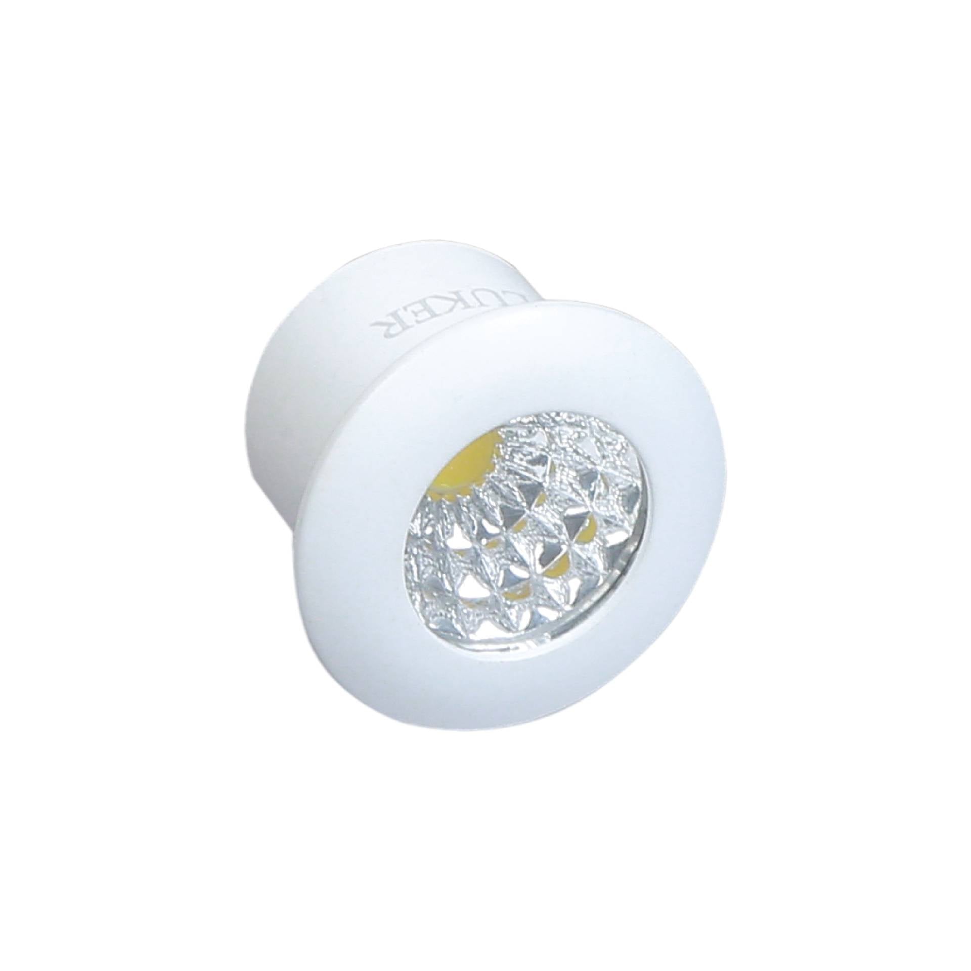Corvus 1W Round Concealed LED Spot Light | 24° Beam Angle | Warm White Colour | White Finish Aluminium Body | Indoor Spot Lighting