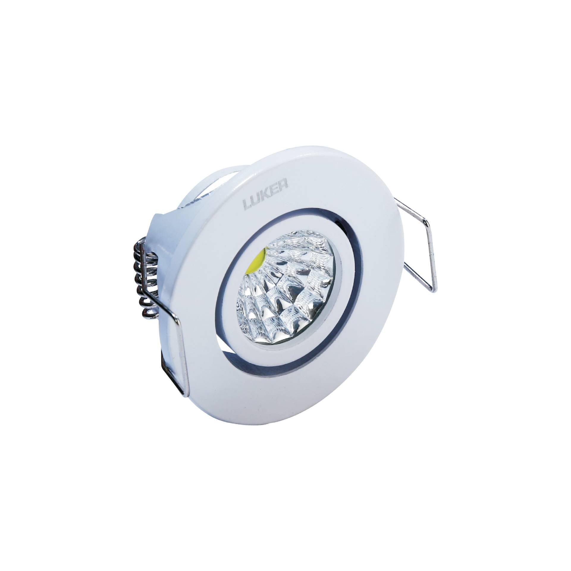 Corvus 1W Round Concealed LED Spot Light | 24° Beam Angle | White Colour | White Finish Aluminium Body | Indoor Tiltable Spot Lighting