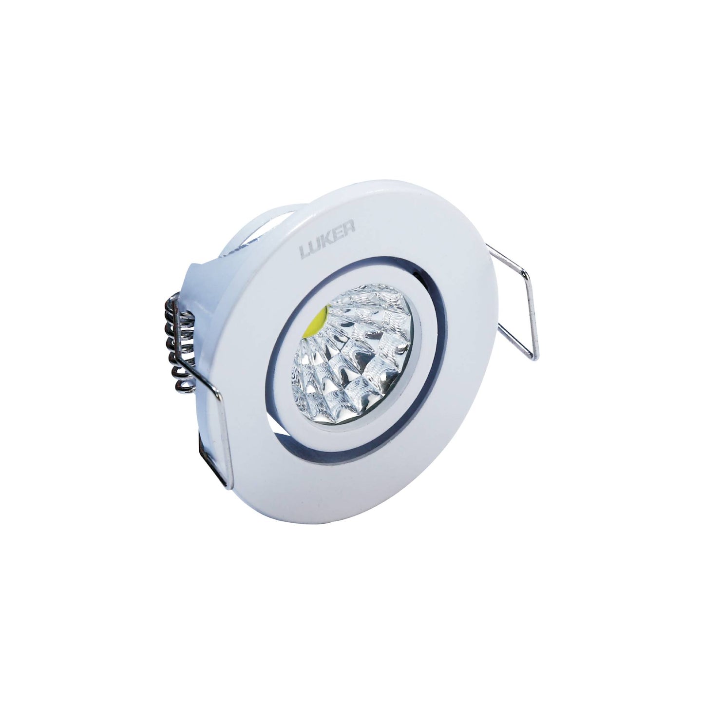 Corvus 1W Round Concealed LED Spot Light | 24° Beam Angle | Warm White Colour | White Finish Aluminium Body | Indoor Tiltable Spot Lighting