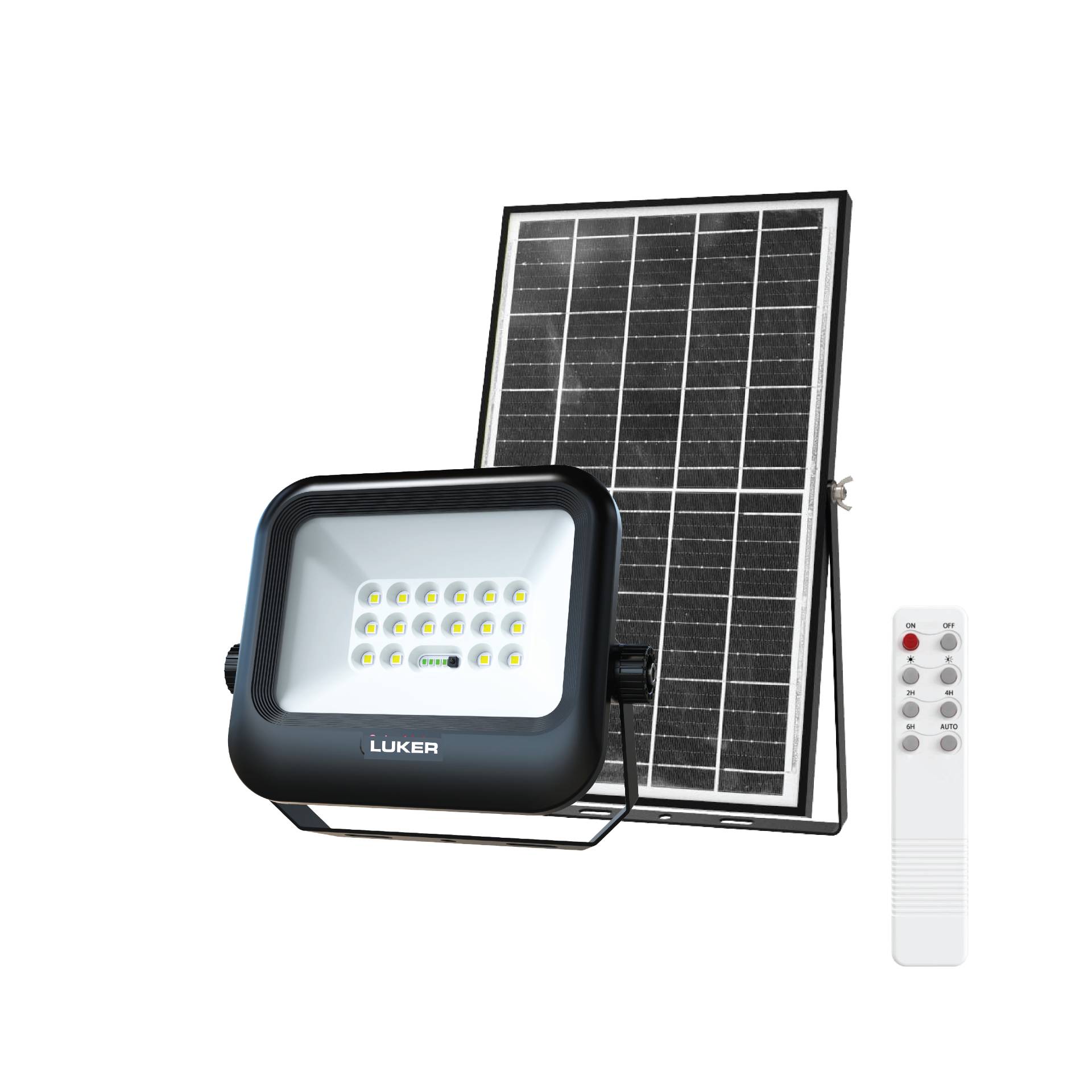 Soltero Solar Flood Light – 650 Lumen White Radiance | Black PC Body | IR Remote Control | Outdoor Solar Flood Light with Panel