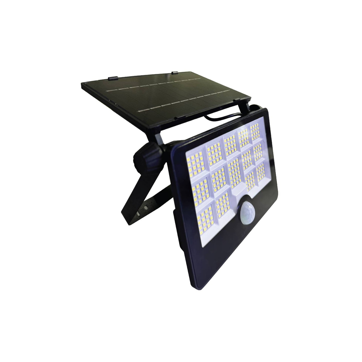 Soltero Solar Mini Flood Light – 1600 Lumen White Radiance | Black PC Body | Outdoor PIR Sensor Flood Light