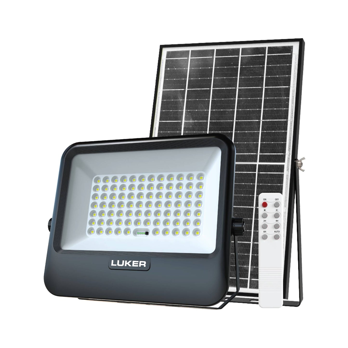 Soltero Solar Flood Light – 2700 Lumen White Radiance | Black PC Body | IR Remote Control | Outdoor Solar Flood Light with Panel
