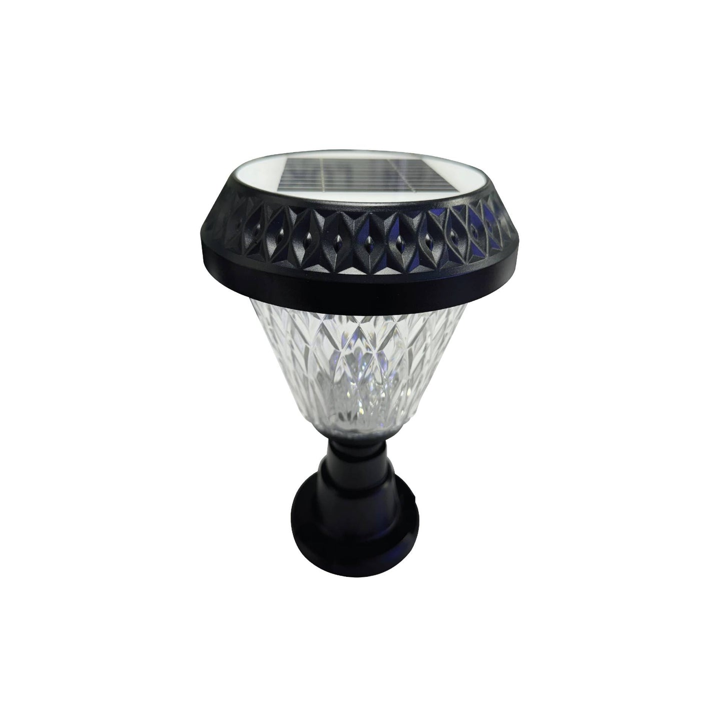 Soltero Solar Garden Light – 120 Lumen Warm White Radiance  | Round Black PC Body | Outdoor Garden Light