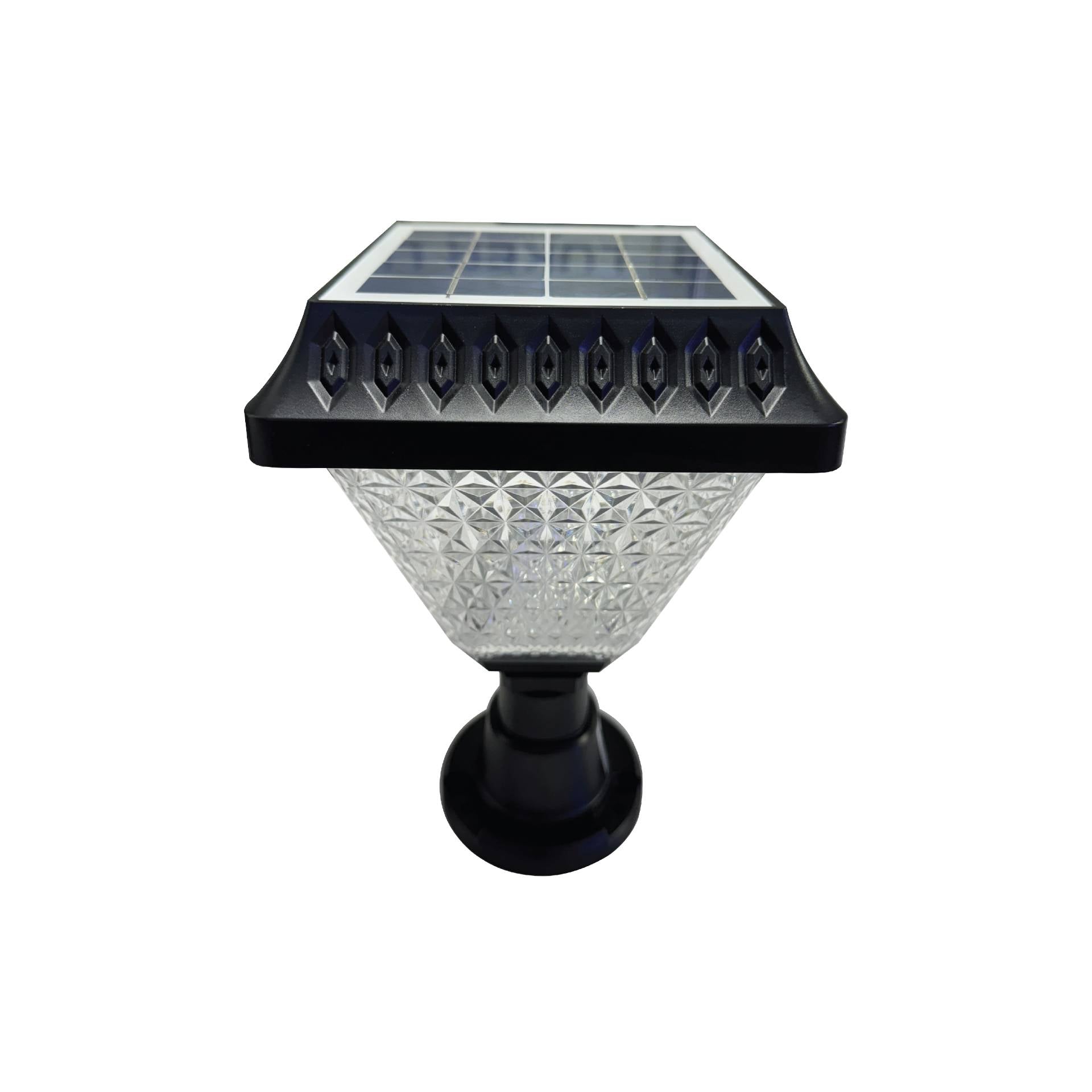 Soltero Solar Garden Light – 120 Lumen Warm White Radiance | Square Black PC Body | Outdoor Garden Light