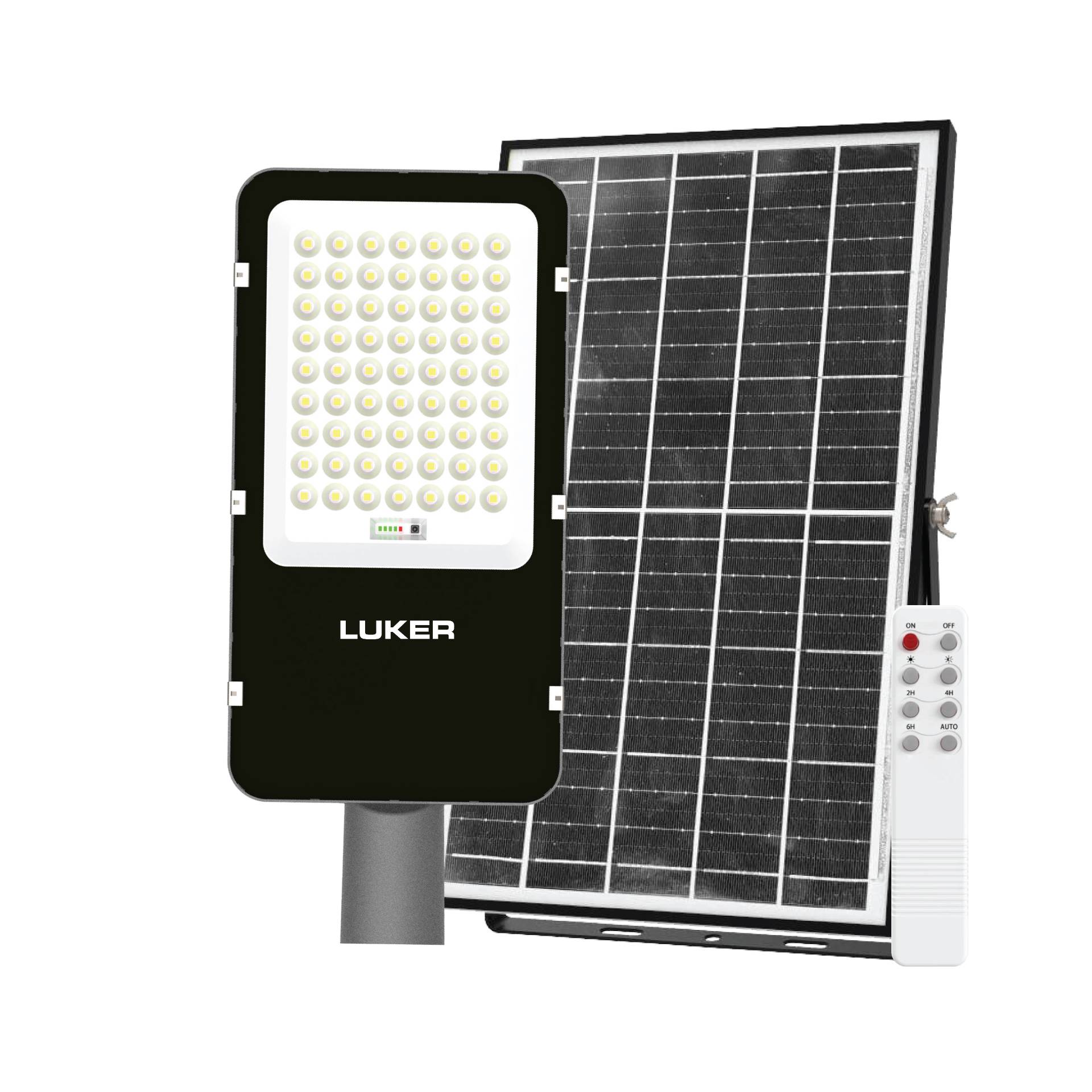 Soltero Solar Street Light 3300 Lumen | White Radiance | IR Remote Control | Black PC Body | Outdoor Solar Street Light with Panel